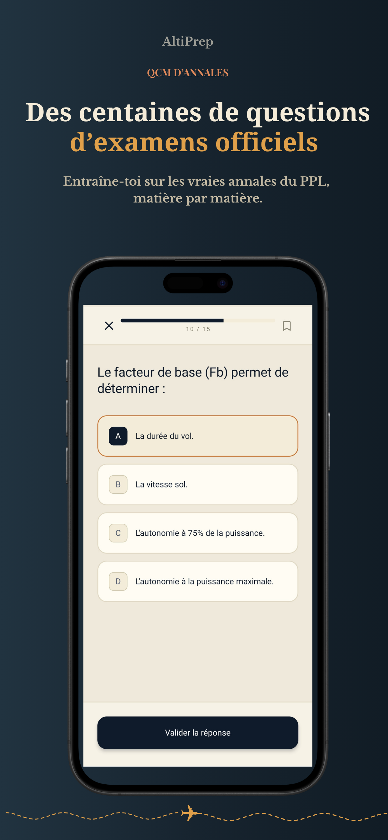QCM d'annales du PPL dans AltiPrep