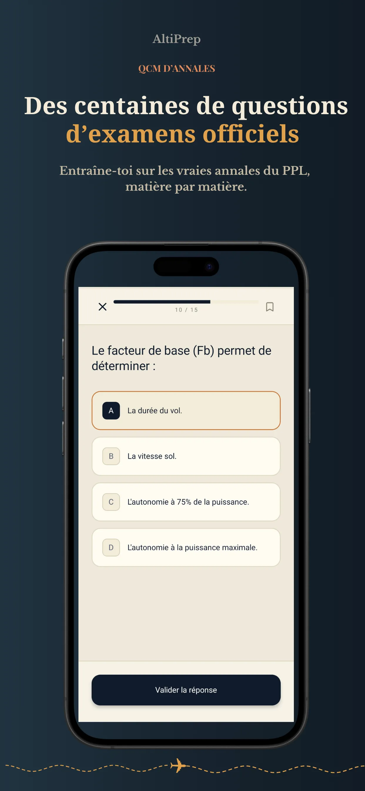 QCM d'annales du PPL dans AltiPrep