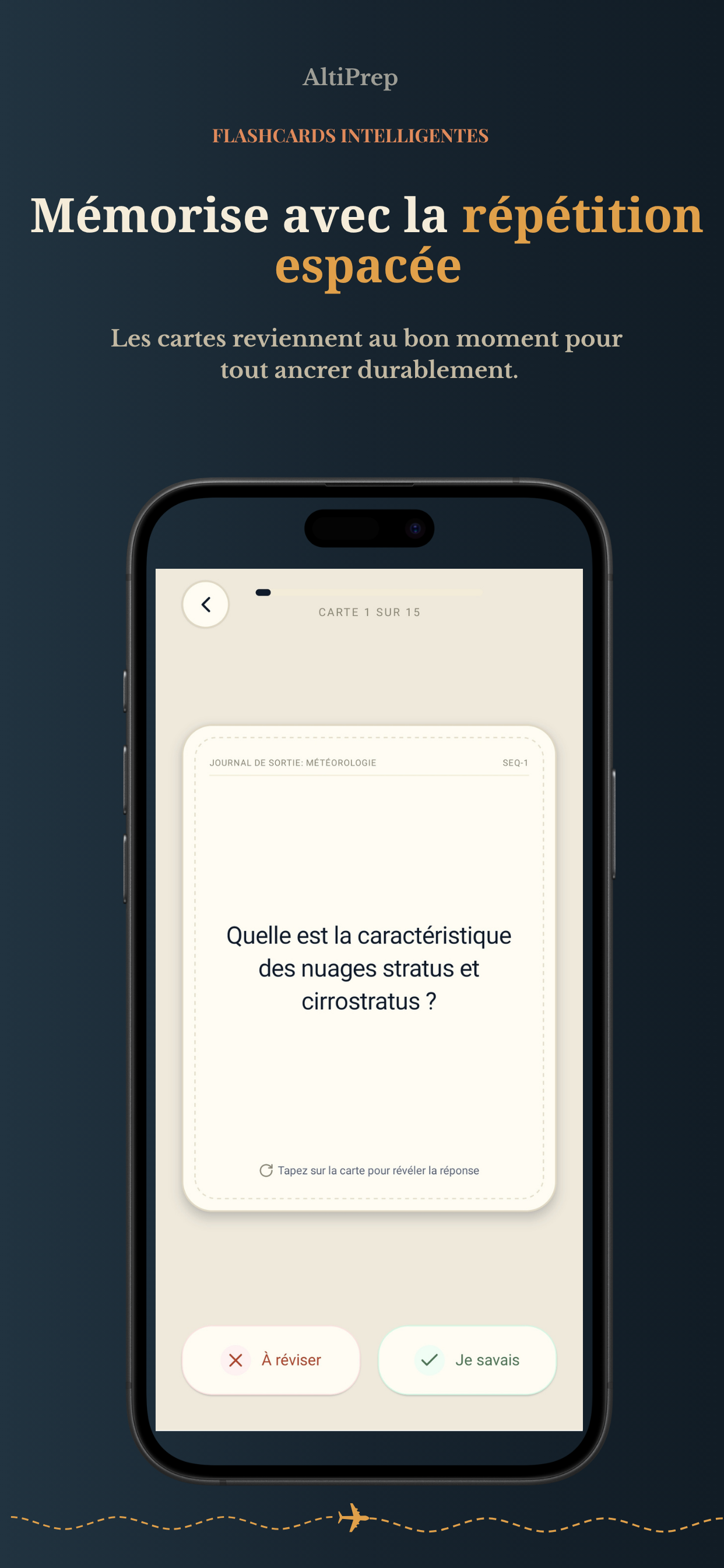 Flashcards à répétition espacée dans AltiPrep