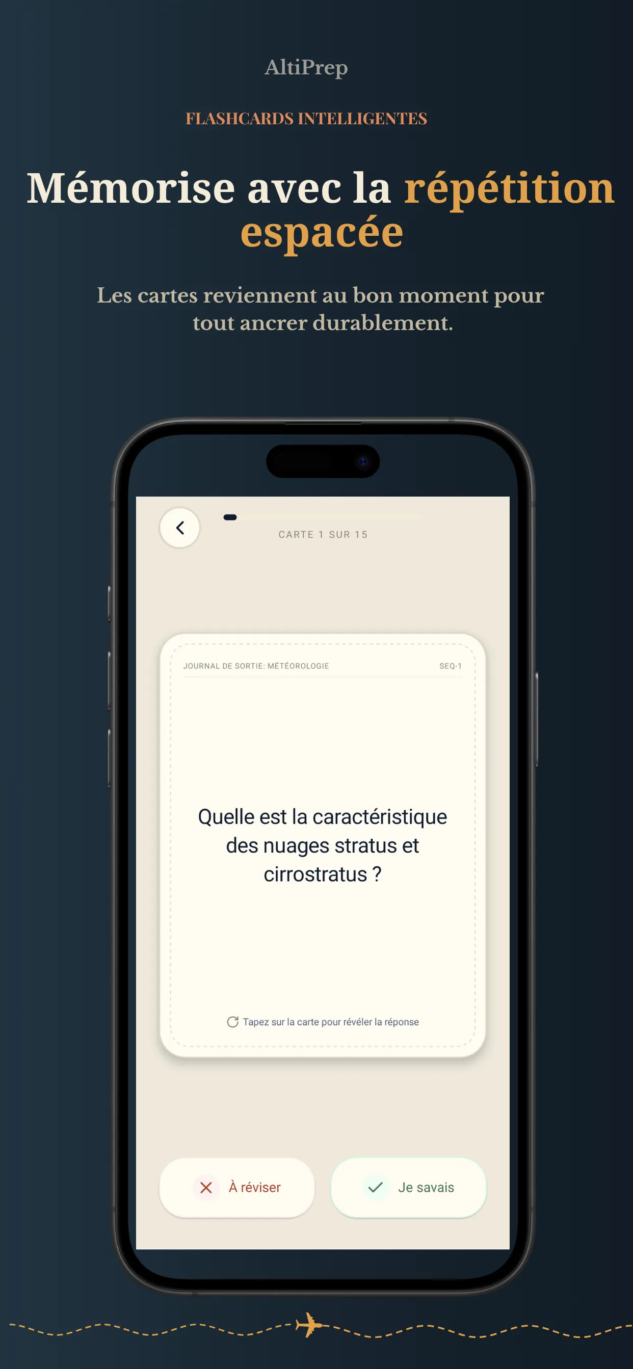 Flashcards à répétition espacée dans AltiPrep